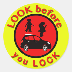 Look Before You Lock Classic Round Sticker