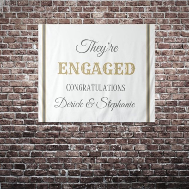 Look!! CUSTOM engagement wall Tapestry (Creator Uploaded)