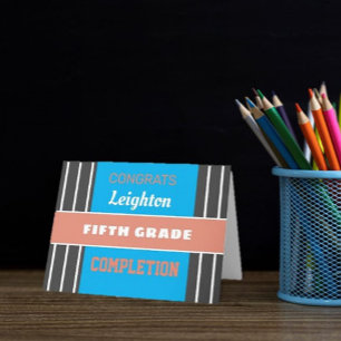 Look! Custom Fifth grade completion card! Card