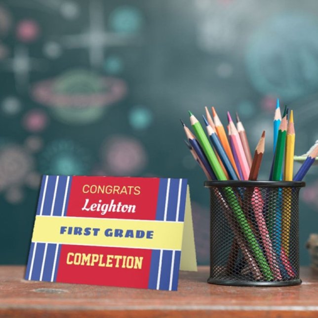 Look! Custom First grade completion card! Card (Creator Uploaded)