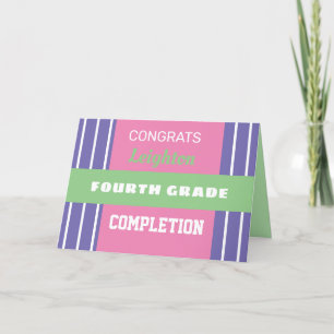Look! Custom Fourth grade completion card! Card