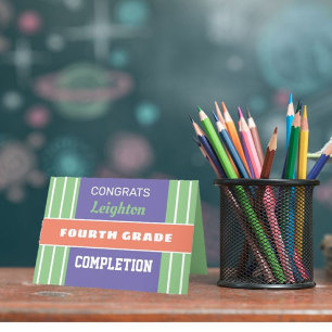 Look! Custom Fourth grade completion card! Card