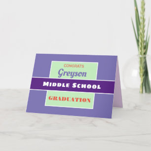 Look! Custom Middle school graduation card! Card