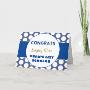 Look! DEAN'S LIST Scholar congrats card