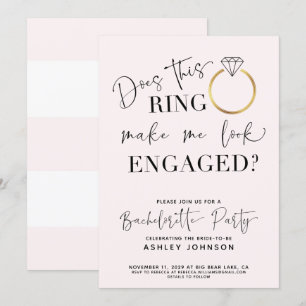 Look Engaged Future Mrs Ring Bachelorette Party Invitation