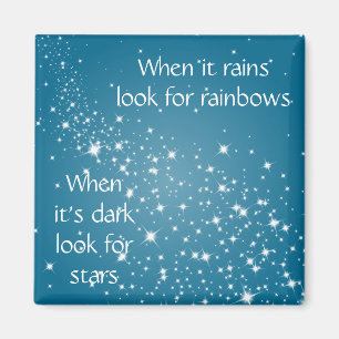 Look for Stars When Dark Quote Landscape Magnet