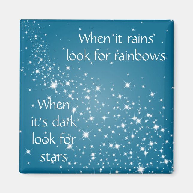 Look for Stars When Dark Quote Landscape Magnet (Front)