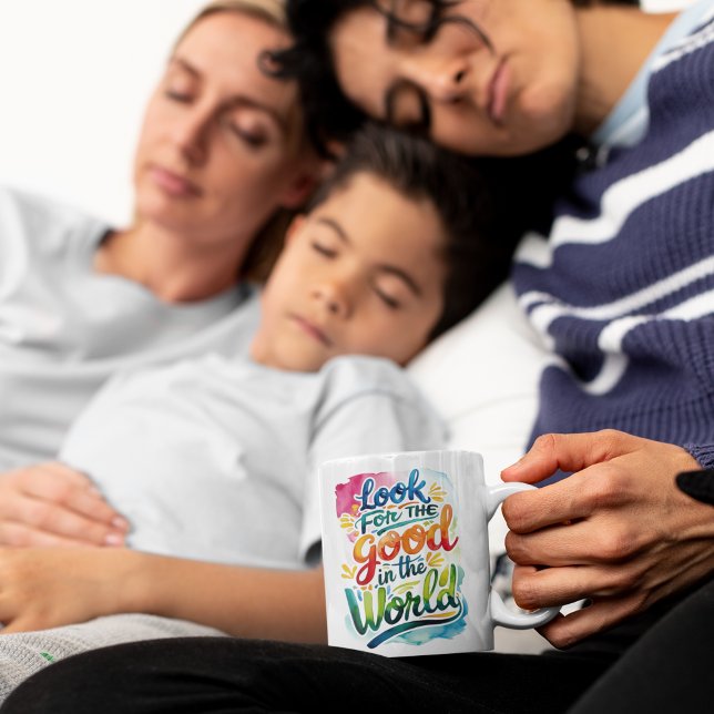 Look For The Good In The World Mug (Spread light with this colorful, "Look for the good in the world" mug! )