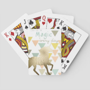 Look for the Magic Everyday Gold Unicorn Playing Cards