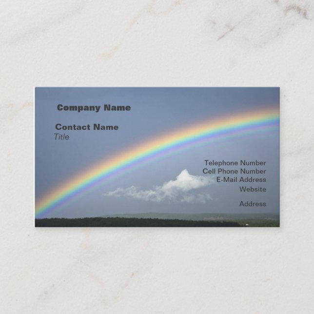 Look For The Rainbow Business Cards (Front)