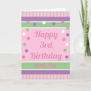 Look! Happy  3rd birthday customised card