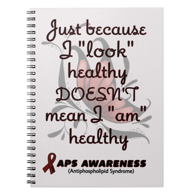 "Look" healthy/Butterfly...APS Notebook (Front)