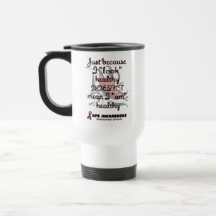 "Look" Healthy/Butterfly...APS Travel Mug