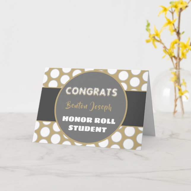 Look! Honour roll congrats card (Yellow Flower)