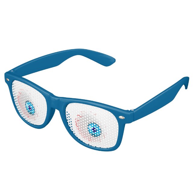 LOOK in the blue eyeball without a blink Retro Sunglasses (Angled)