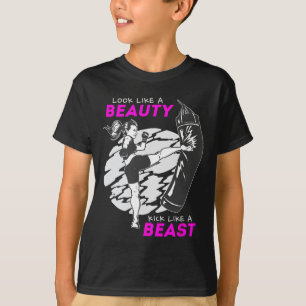 Look Like A Beauty Kick Like A Beast - Kickboxing T-Shirt