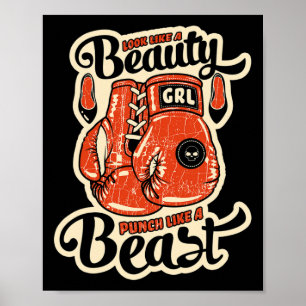 Look Like A Beauty Punch Like A Beast' Boxing Or K Poster