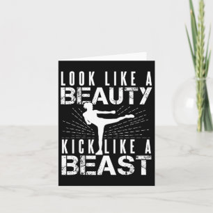Look Like Beauty Kick Like Beast Kickboxer Athleti Card