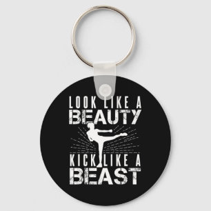 Look Like Beauty Kick Like Beast Kickboxer Athleti Key Ring