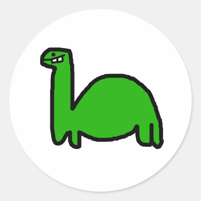 look like sauropod classic round sticker (Front)