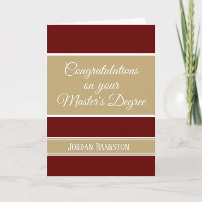 LOOK! Master's degree Graduation card (Front)