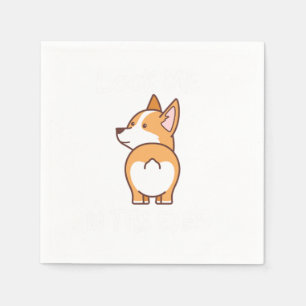 Look Me In The Eyes Pembroke Welsh Corgi Dog Owner Napkin