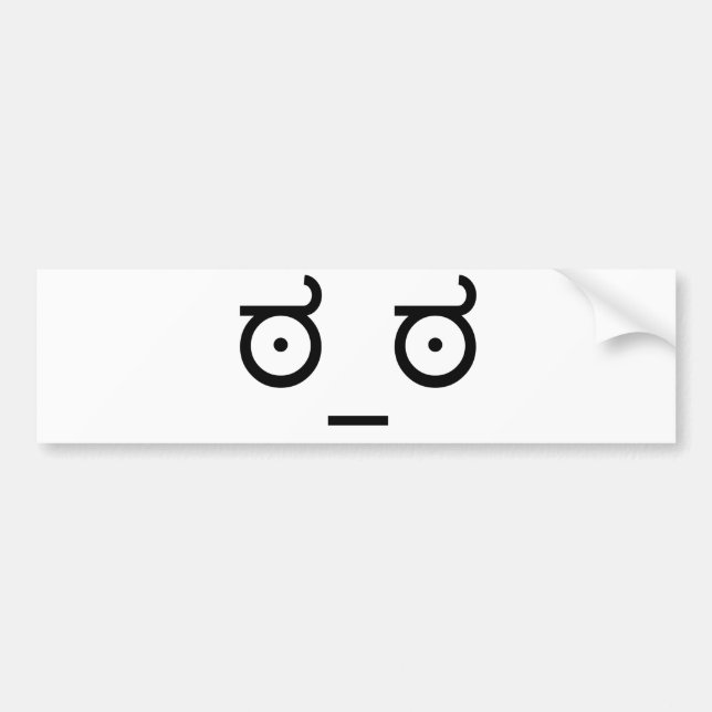 Look of Disapproval. Bumper Sticker (Front)