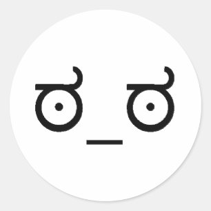 Look Of Disapproval Classic Round Sticker