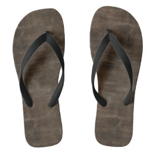 look of leather flip flops