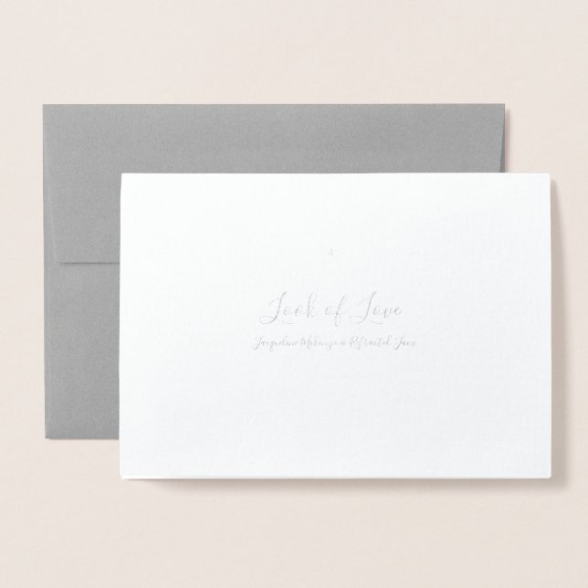 Look of Love Grey Foil Card (Back With Envelope)