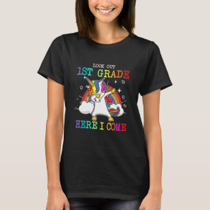 Look Out 1st Grade Here I Come Unicorn Kids T-Shirt