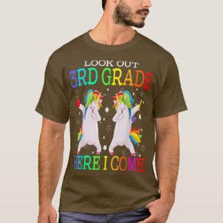 Look Out 3rd Grade Here I Come Dabbing Unicorn  T-Shirt