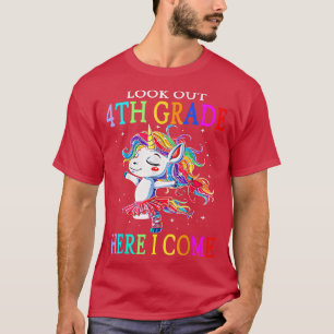 Look out 4th Grade here i come Cute Unicorn Balle T-Shirt