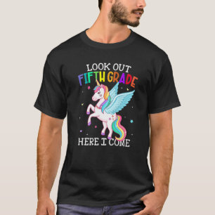 Look Out 5th Grade Here I Come Unicorn First Day S T-Shirt