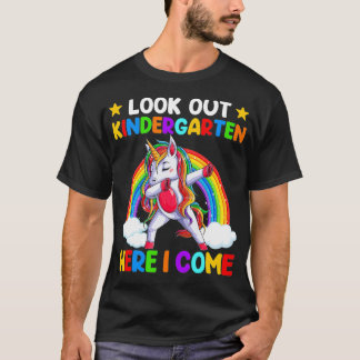 Look Out Kindergarten Here I Come Dabbing Unicorn T-Shirt
