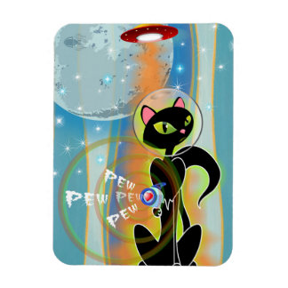 LOOK OUT! KITTEN GOTTA RAYGUN BY TRISTAN BERLUND MAGNET