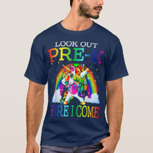 Look Out PreK Here I Come Unicorn Back To School T-Shirt
