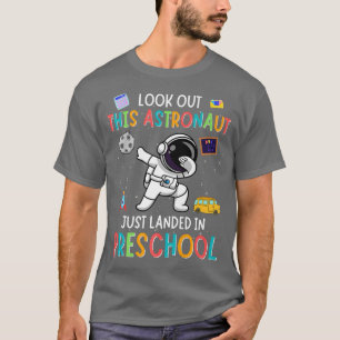 Look Out Preschool Dabbing Astronaut for Kids Back T-Shirt