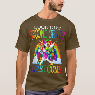 Look Out Second Grade Here I Come Unicorn Back To T-Shirt