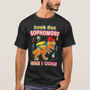Look Out Sophomore Here I Come Dinosaur Rex Kid Ba T-Shirt