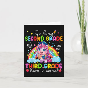 Look Out Third Grade Here I Come Unicorn Last Day  Card