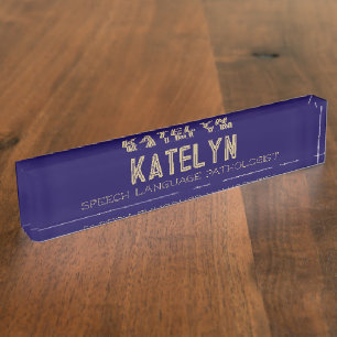 Look! Speech language pathologist desk Nameplate
