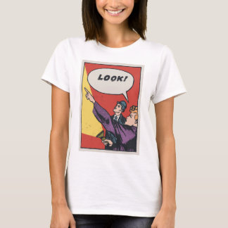 LOOK! The Thing in the Sky • Golden Era Comic Art T-Shirt