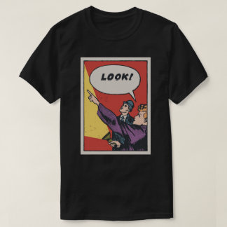 LOOK! The Thing in the Sky • Golden Era Comic Art T-Shirt