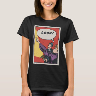 LOOK! The Thing in the Sky • Golden Era Comic Art T-Shirt