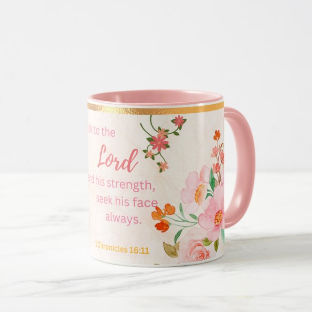 Look to the Lord for strength  Mug (Front Right)