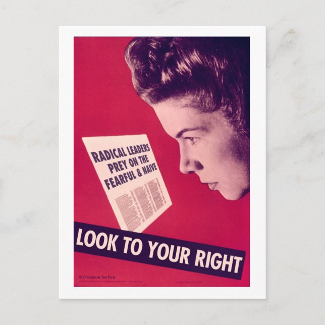 Look to Your Right Postcard (Front)