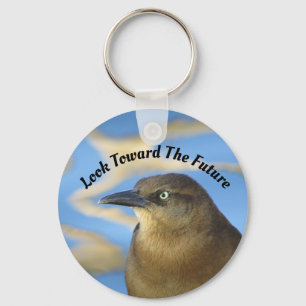 Look Towards Future Blackbird College Graduation Key Ring