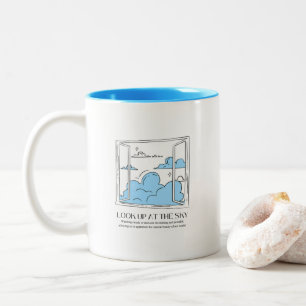 Look Up At The Sky Two-Tone Coffee Mug