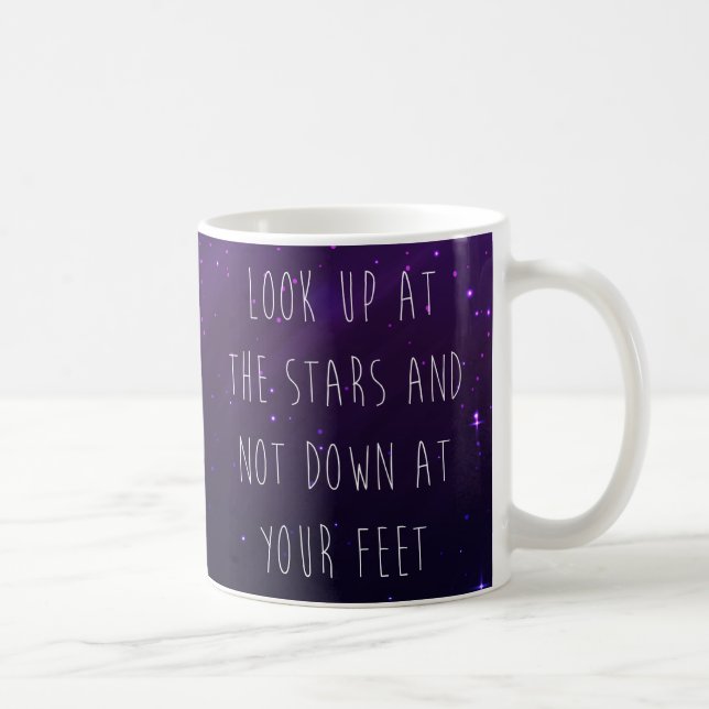 Look Up At The Stars Motivational Quote Coffee Mug (Right)